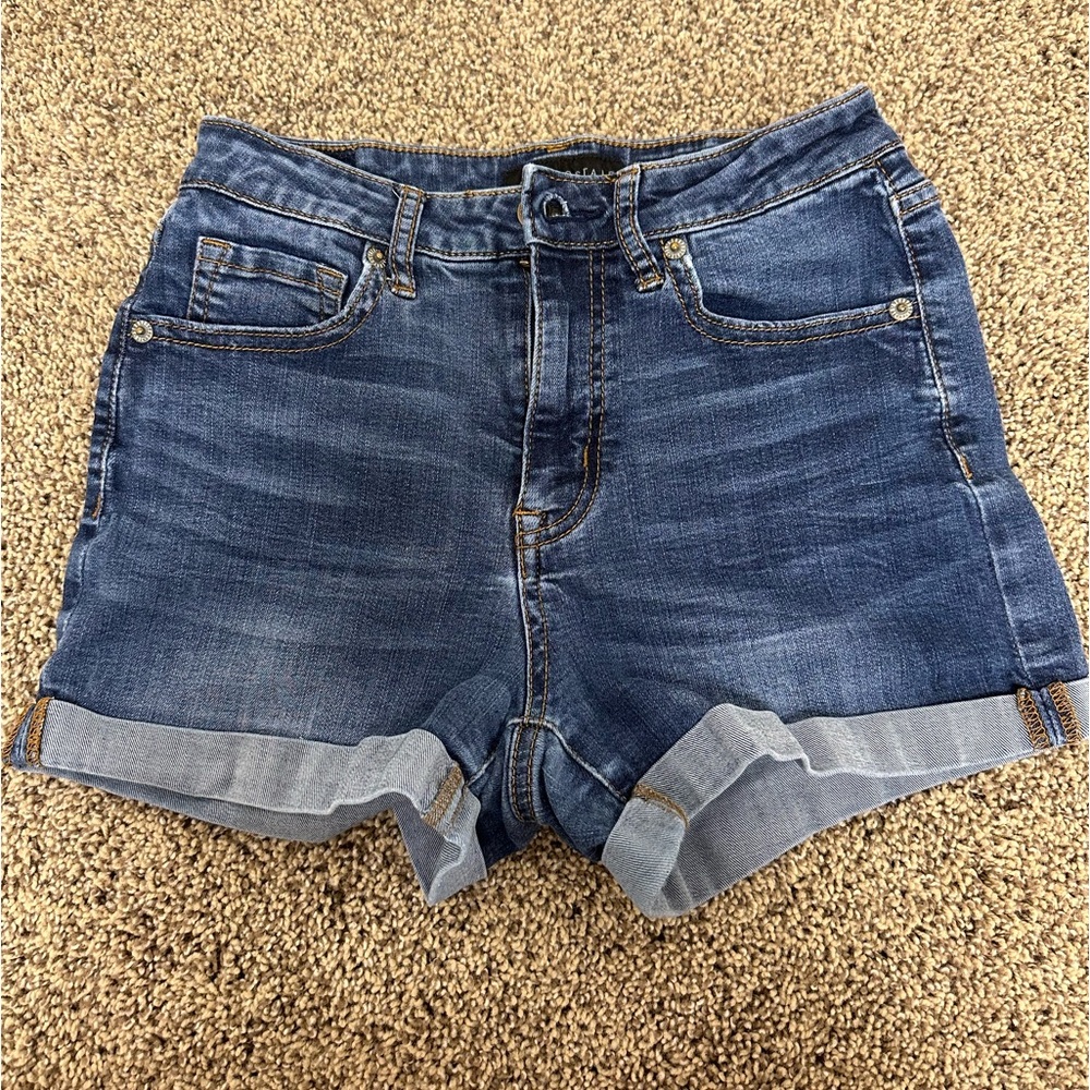 Aeropostale high rise midi denim shorts